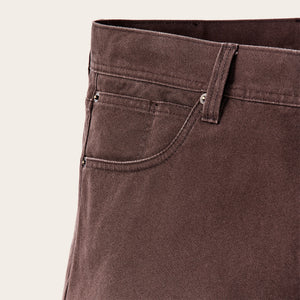 Dry tin cloth 5-pocket pants di Filson | Seal brown (Brown)