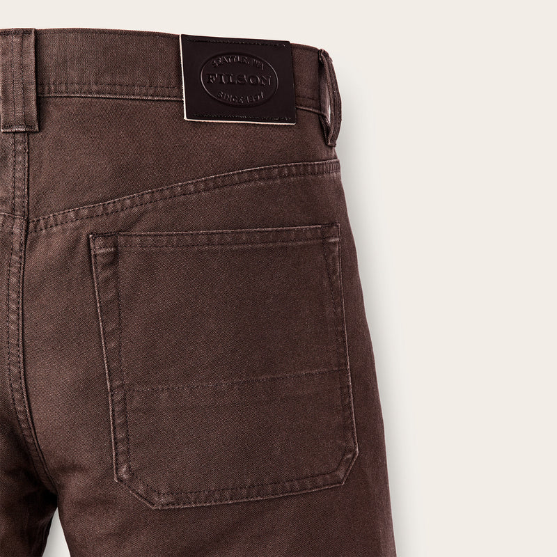 Dry tin cloth 5-pocket pants di Filson | Seal brown (Brown)