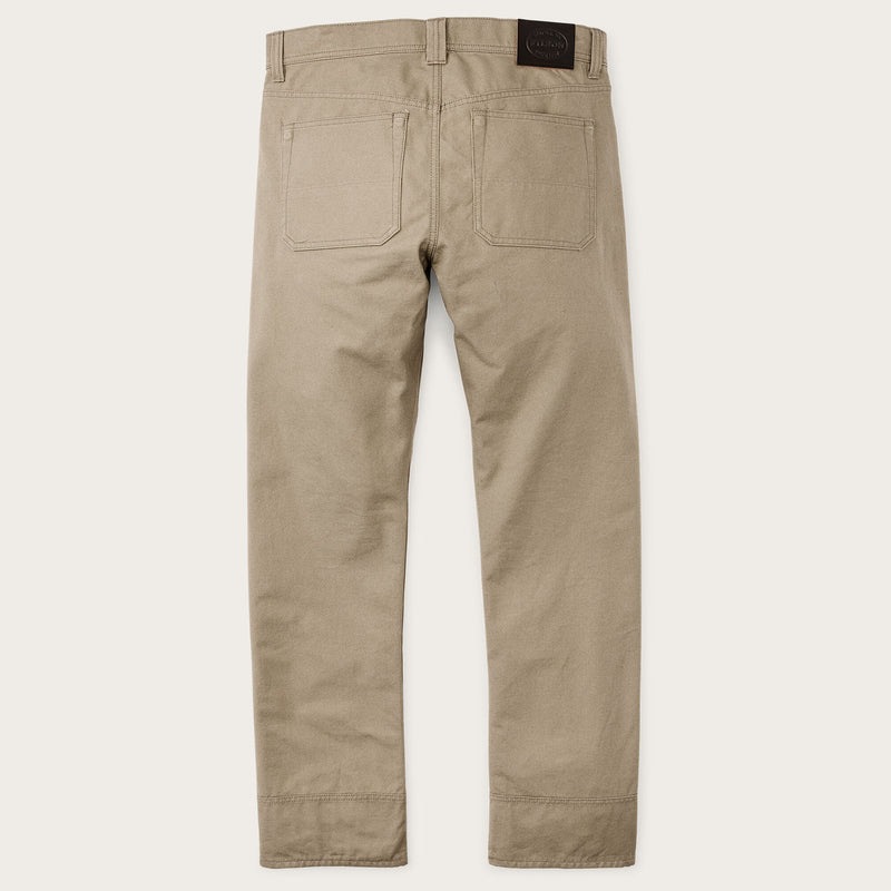 Dry tin cloth 5-pocket pants by Filson | Gray khaki (Beige)