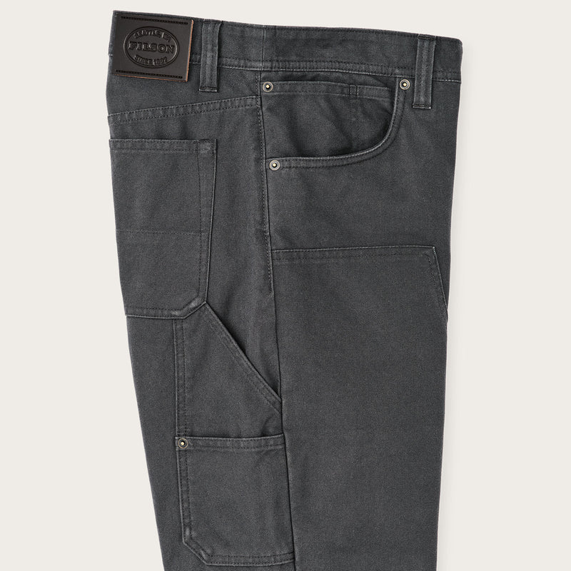 Dry tin cloth double front pants by Filson | Raven (Black)