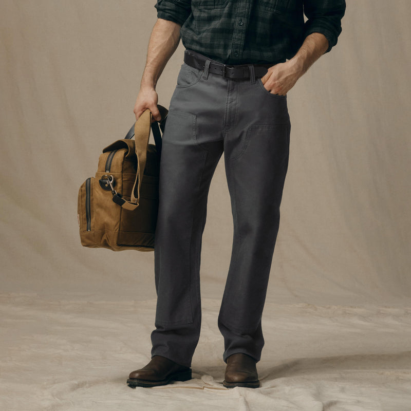 Dry tin cloth double front pants by Filson | Raven (Black)