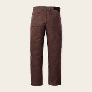 Dry tin cloth double front pants di Filson | Seal brown (Brown)