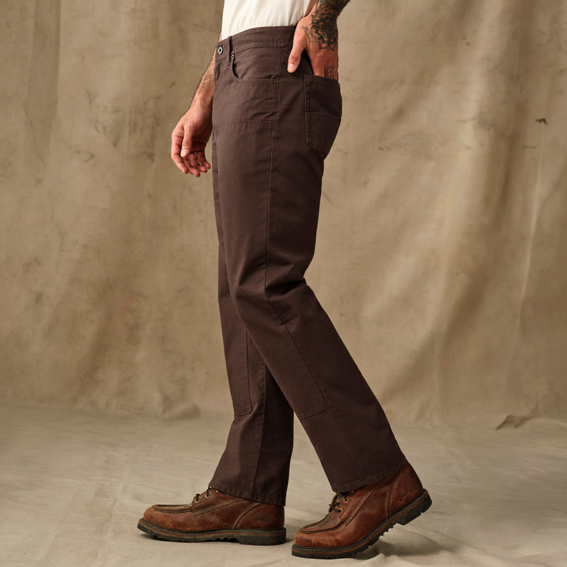 Dry tin cloth double front pants di Filson | Seal brown (Brown)