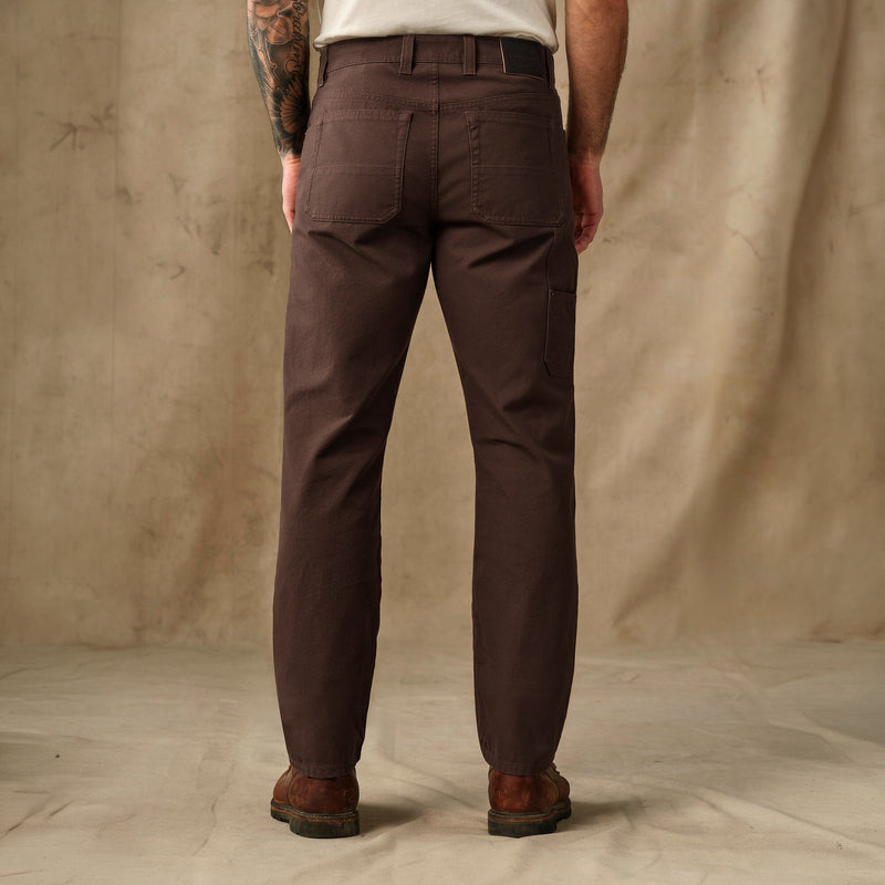 Dry tin cloth double front pants di Filson | Seal brown (Brown)