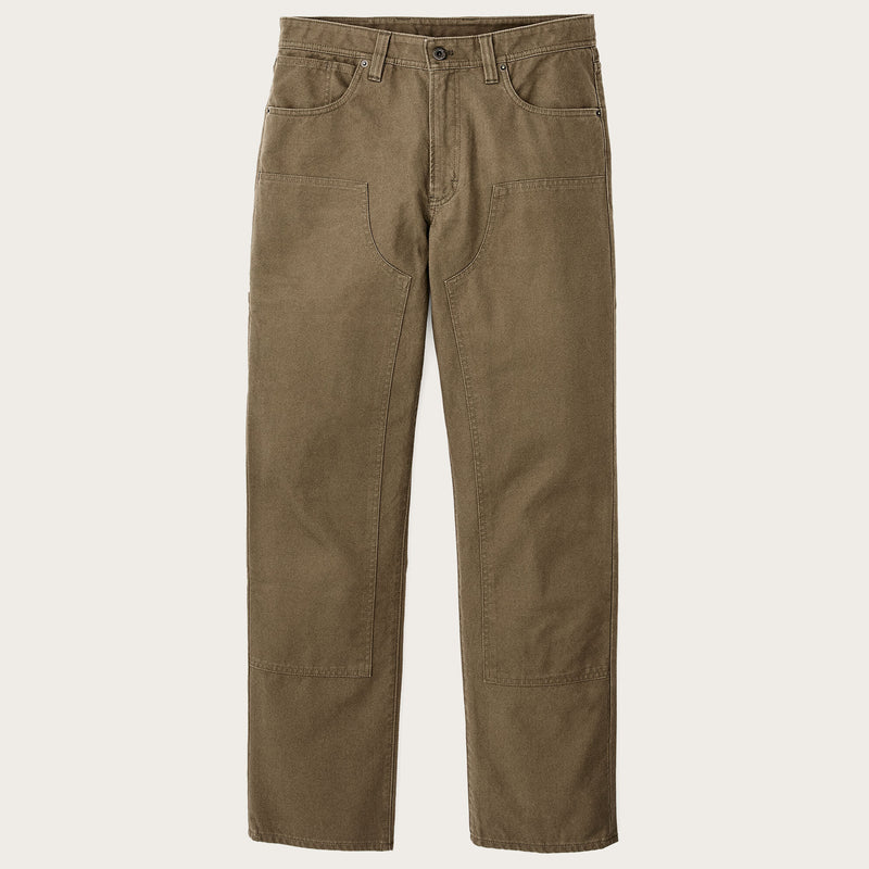 Pantalon doublé devant en dry tin cloth par Filson | Marsh olive (Brown)