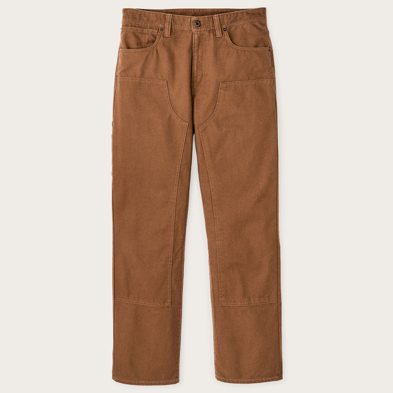 Pantalon doublé devant en dry tin cloth par Filson | Whiskey (Brown)