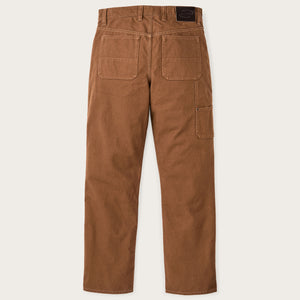 Pantalon doublé devant en dry tin cloth par Filson | Whiskey (Brown)