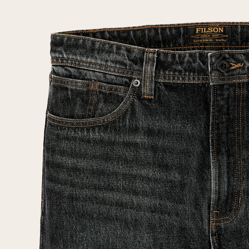 14-oz. straight-leg jeans di Filson | Vintage black (Black)