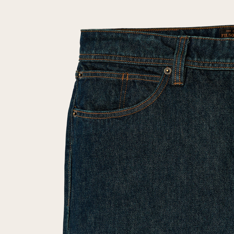 14-oz. straight-leg jeans by Filson | Rinsed vintage indig (Blue)