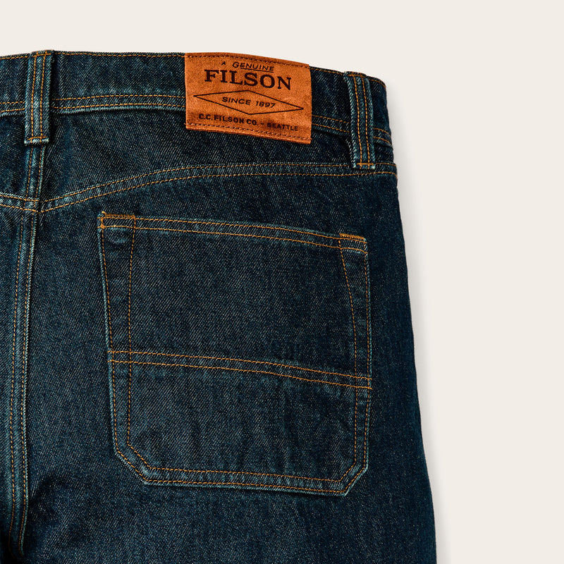 14-oz. straight-leg jeans by Filson | Rinsed vintage indig (Blue)