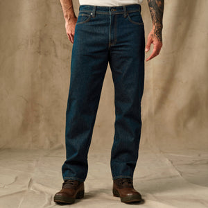 14-oz. straight-leg jeans by Filson | Rinsed vintage indig (Blue)