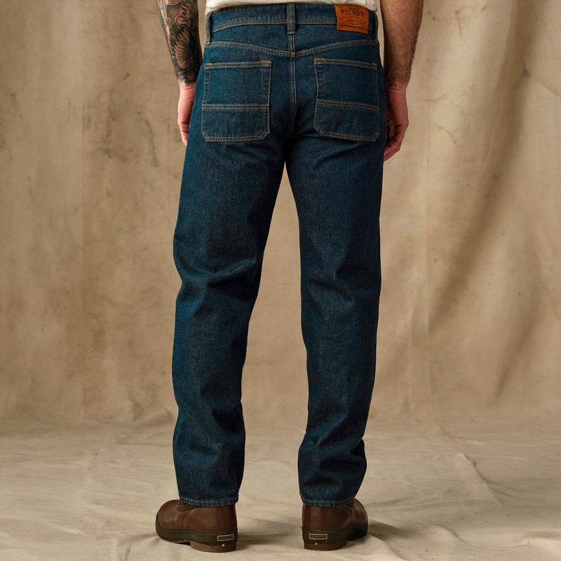 14-oz. straight-leg jeans by Filson | Rinsed vintage indig (Blue)
