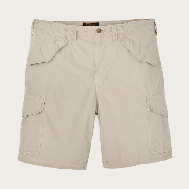 Tropical poplin cargo shorts by Filson | Dried sage (White)