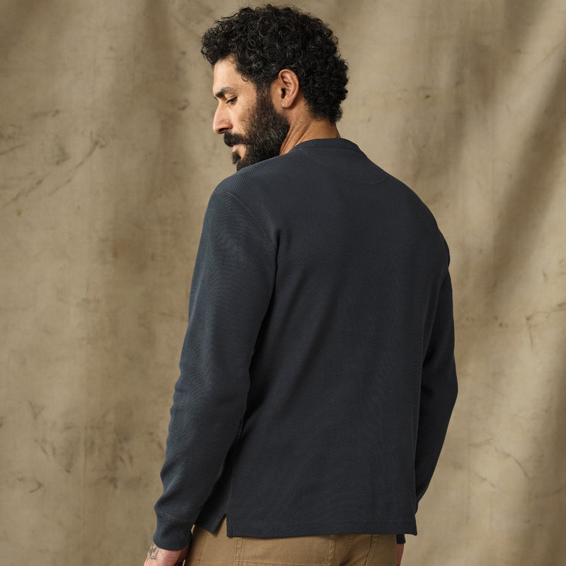 Waffle knit thermal crew di Filson | Blue mussel (Blue)