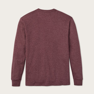 Waffle knit thermal crew von Filson | Dark port heather (Red)