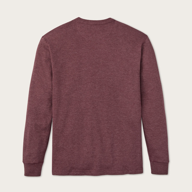 Waffle knit thermal crew von Filson | Dark port heather (Red)