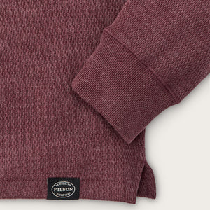 Waffle knit thermal crew von Filson | Dark port heather (Red)