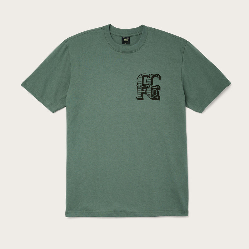 Pioneer graphic t-shirt by Filson | Balsam green stag (Green)