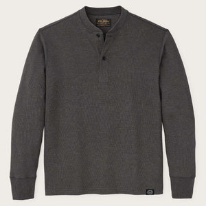 Waffle knit henley by Filson | Charcoal (Gray)