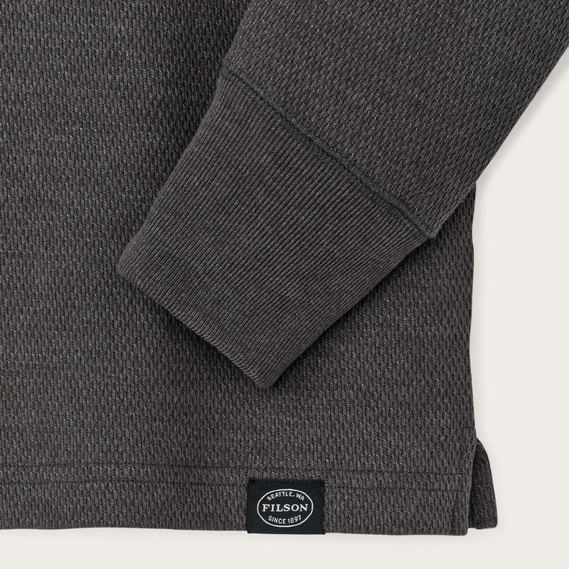 Waffle knit henley by Filson | Charcoal (Gray)