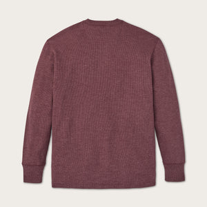 Waffle knit henley von Filson | Dark port heather (Red)
