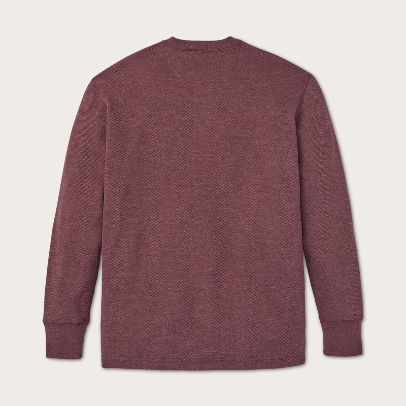 Waffle knit henley von Filson | Dark port heather (Red)