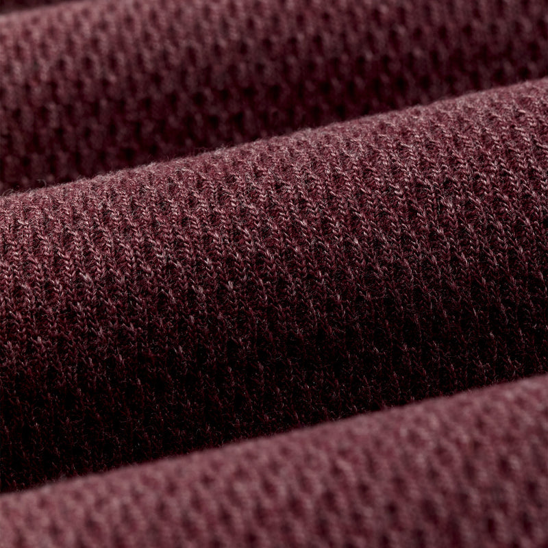 Waffle knit henley von Filson | Dark port heather (Red)