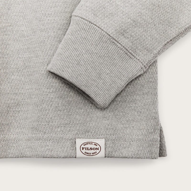 Waffle knit thermal crewneck by Filson | Light heather gray (Gray)