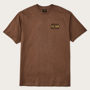Frontier graphic t-shirt by Filson | Partridge / hoot (Brown)