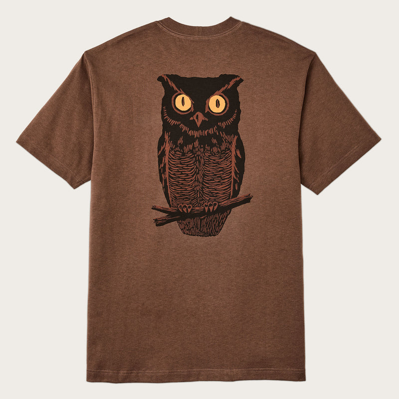 Frontier graphic t-shirt by Filson | Partridge / hoot (Brown)