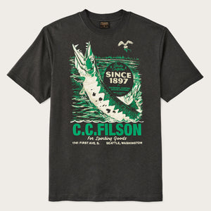 Frontier graphic t-shirt by Filson | Peat / sporting good (Gray)