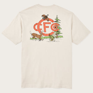 Frontier graphic t-shirt by Filson | Cliff gray / sportsm (Beige)