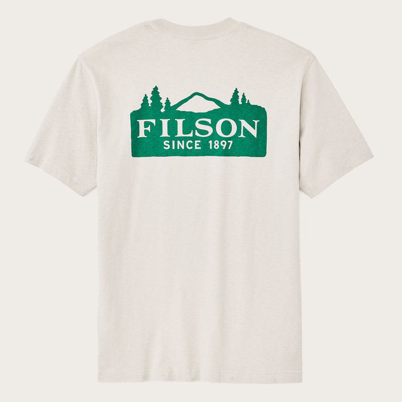 Frontier logo t-shirt by Filson | Cliff gray / scenic (Beige)