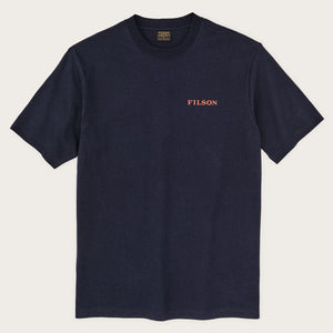 Frontier logo t-shirt by Filson | Night sky / scenic m (Blue)