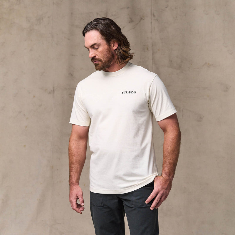Scenic graphic t-shirt di Filson | Basswood (White)