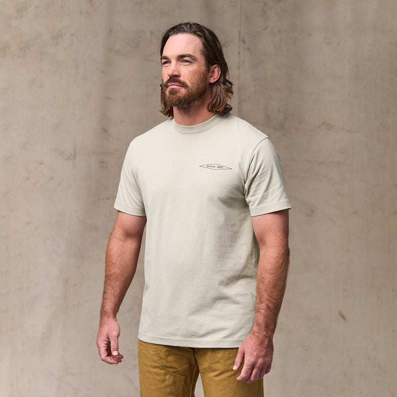 Diamond graphic t-shirt von Filson | Gray sky (Beige)
