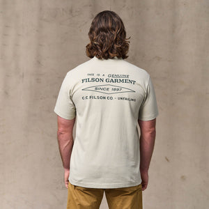 Diamond graphic t-shirt von Filson | Gray sky (Beige)