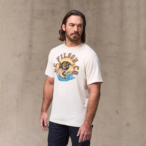 Dry fly graphic t-shirt by Filson | Basswood (White)