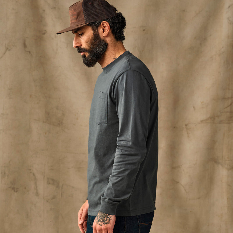 Long sleeve outfitter pocket t-shirt by Filson | Dark slate (Gray)