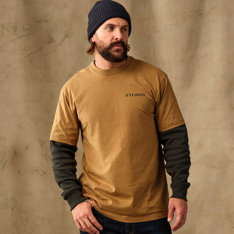 Scenic graphic t-shirt by Filson | Dull gold (Beige)