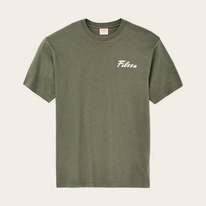 Buck graphic t-shirt di Filson | Shale (Green)
