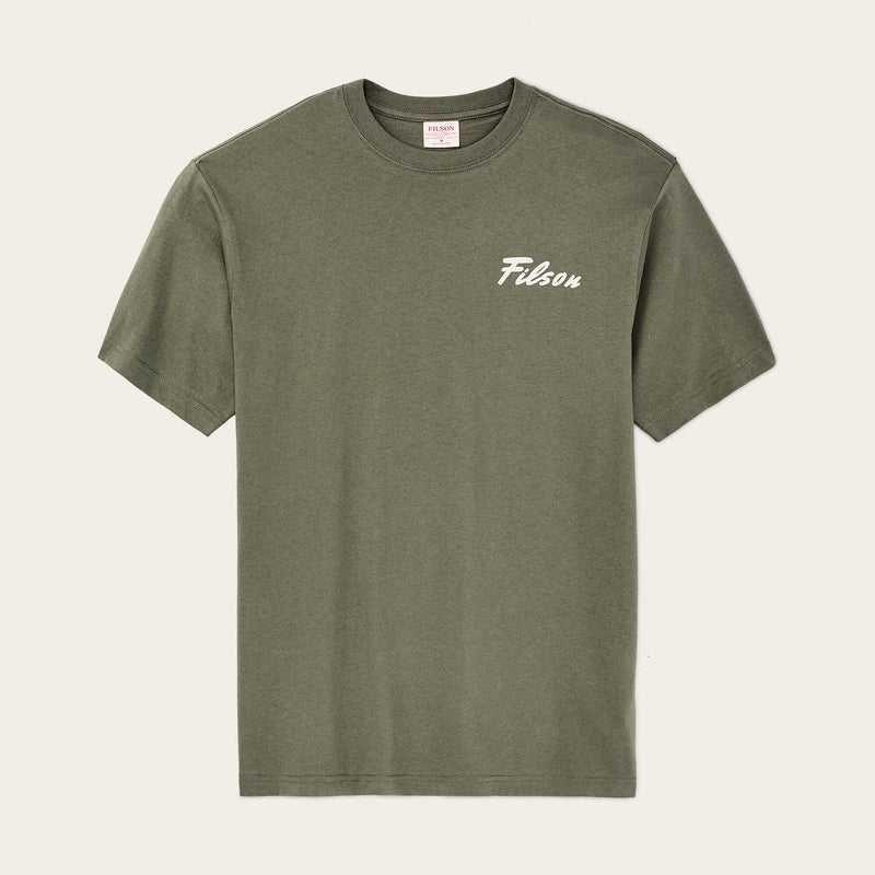 Buck graphic t-shirt di Filson | Shale (Green)