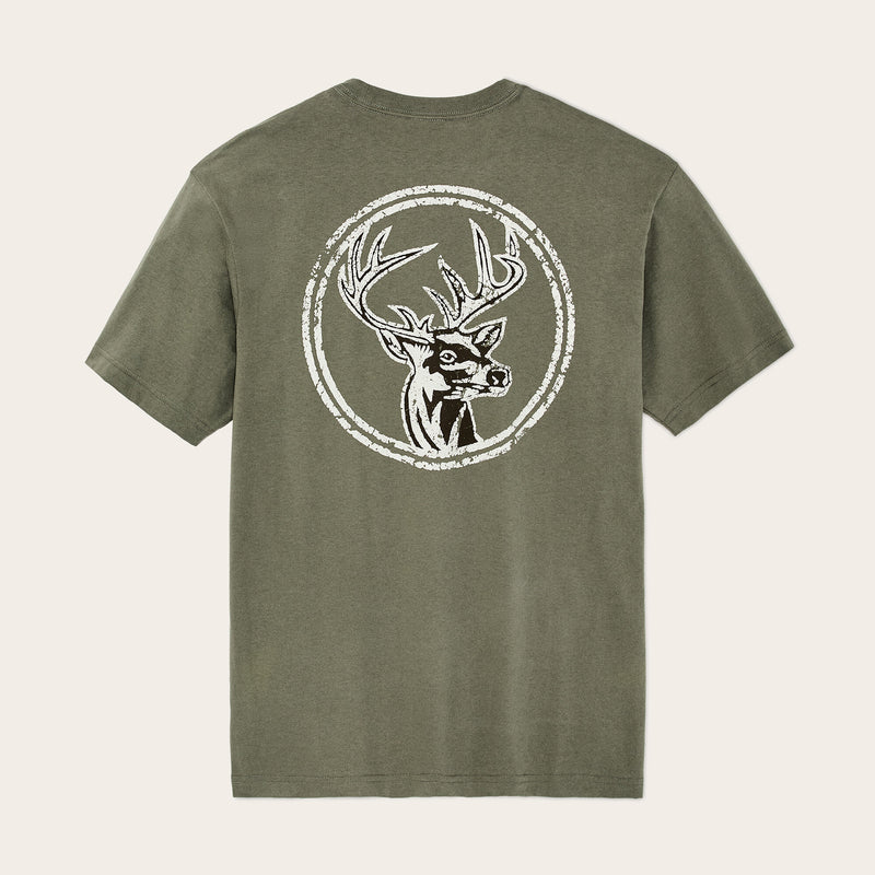 Buck graphic t-shirt di Filson | Shale (Green)