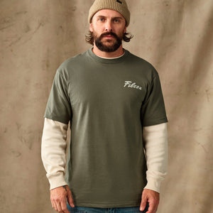 Buck graphic t-shirt di Filson | Shale (Green)