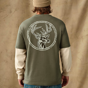 Buck graphic t-shirt di Filson | Shale (Green)