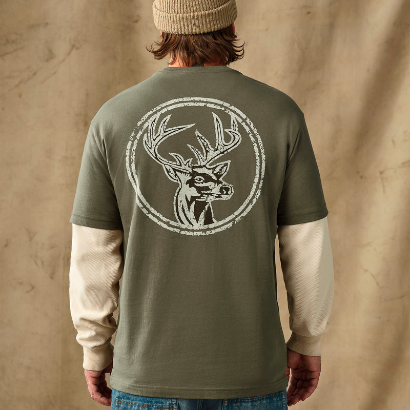 Buck graphic t-shirt di Filson | Shale (Green)