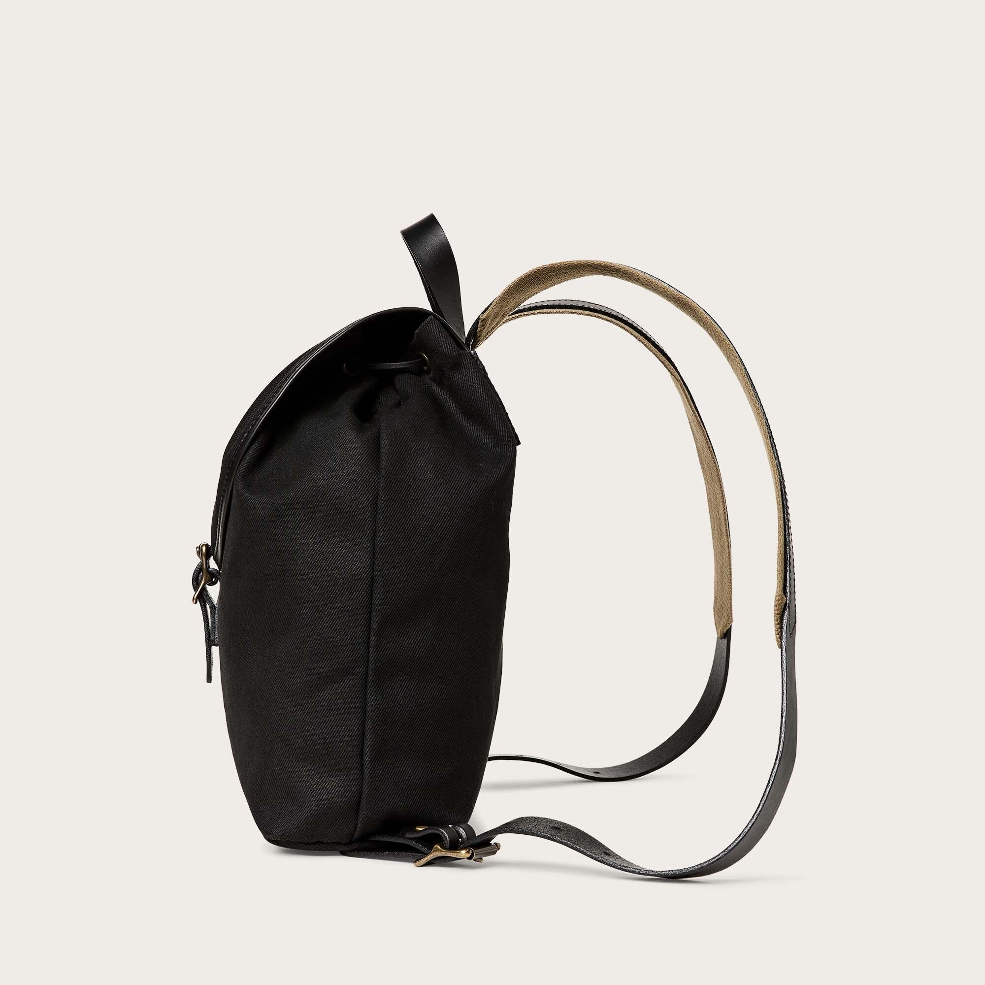 Drawstring Rugged Backpack Rugged twill drawstring backpack by Filson | Black (Black)