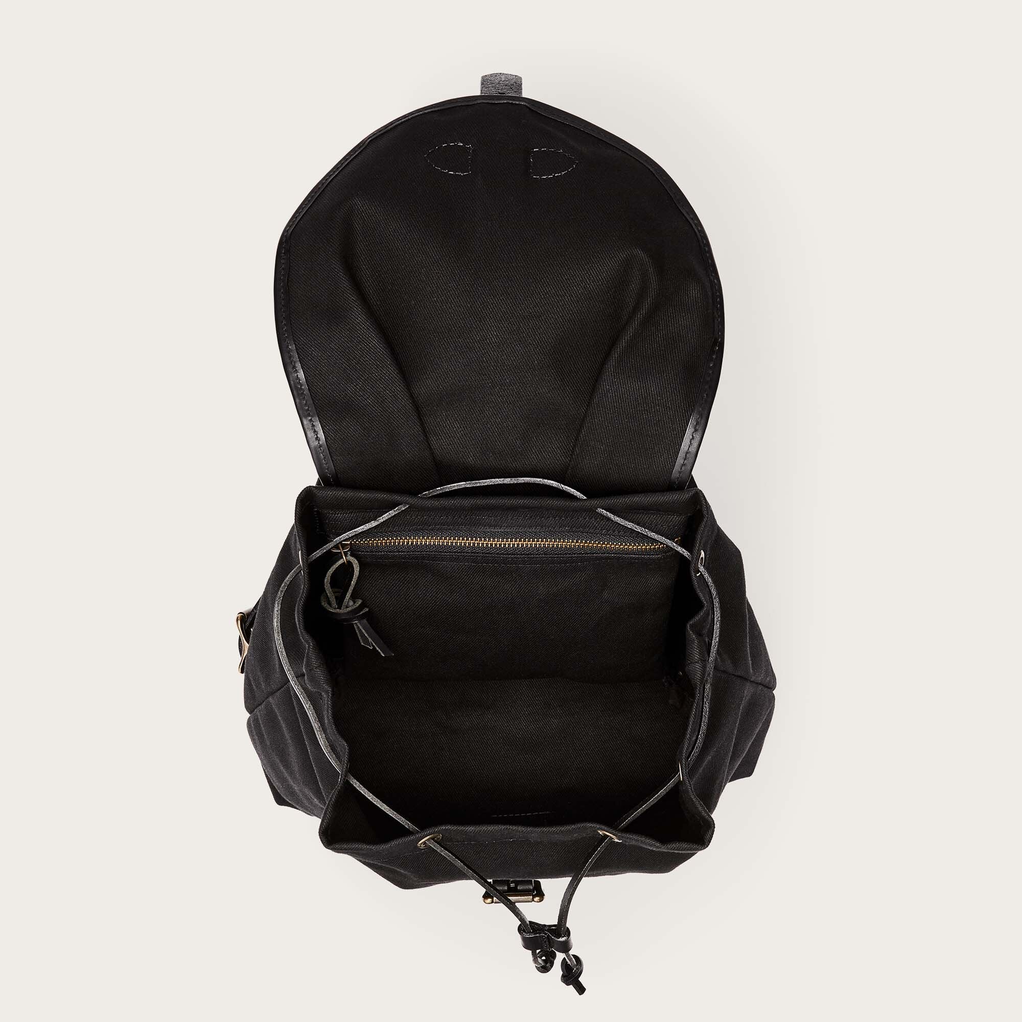 Drawstring Rugged Backpack Rugged twill drawstring backpack by Filson | Black (Black)