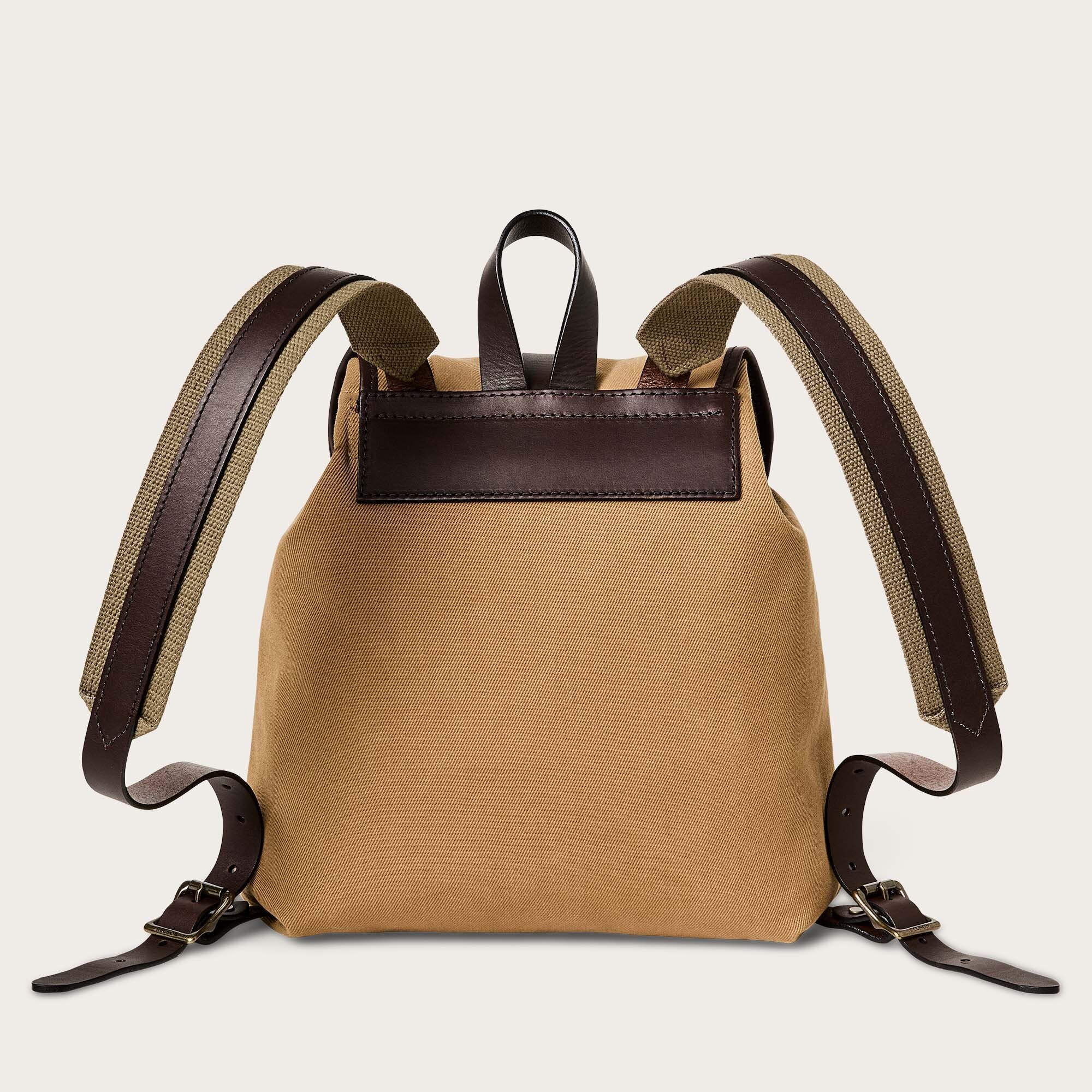 Drawstring Rugged Backpack Rugged twill drawstring backpack by Filson | Tan (Beige)