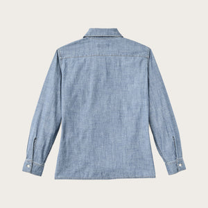 Women’s chambray shirt von Filson | Light indigo chambray (Blue)